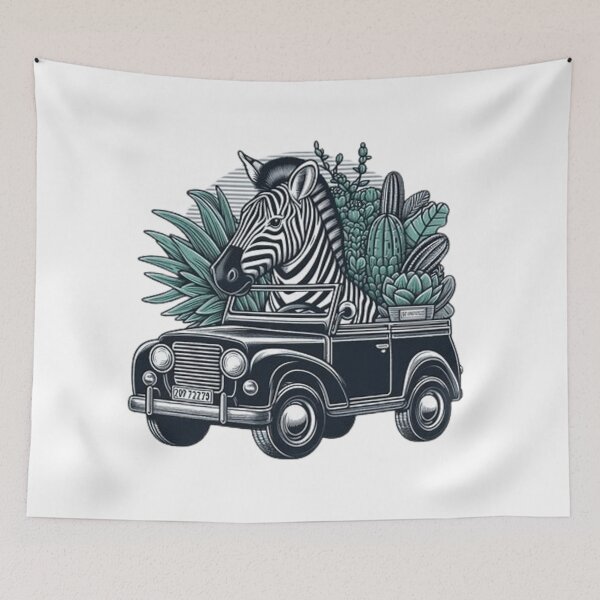 Item preview, Cute zebra in a car designed and sold by Culmika.