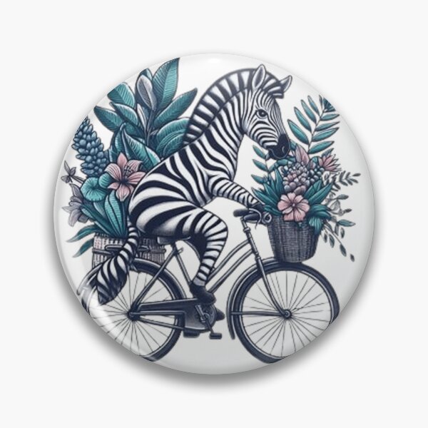 Item preview, Cute zebra on a bicycle  designed and sold by Culmika.