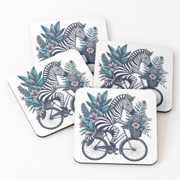 Item preview, Cute zebra on a bicycle  designed and sold by Culmika.