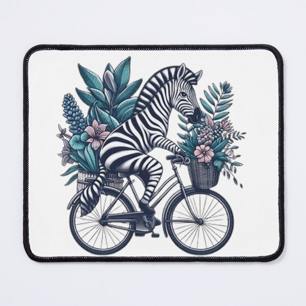 Item preview, Cute zebra on a bicycle designed and sold by Culmika.