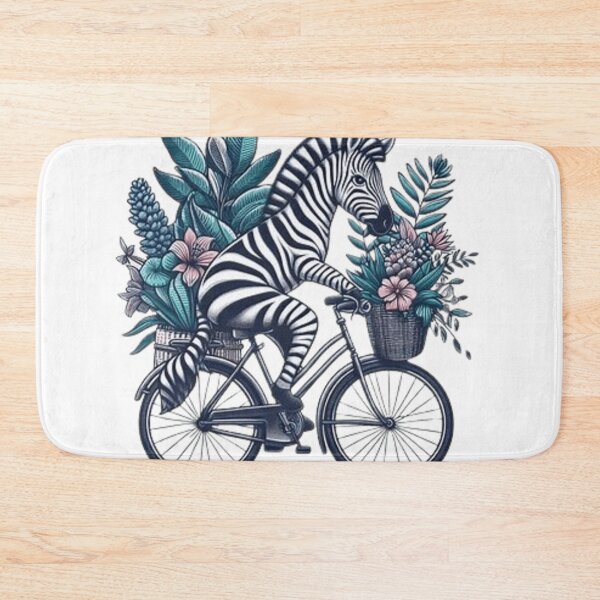 Item preview, Cute zebra on a bicycle  designed and sold by Culmika.