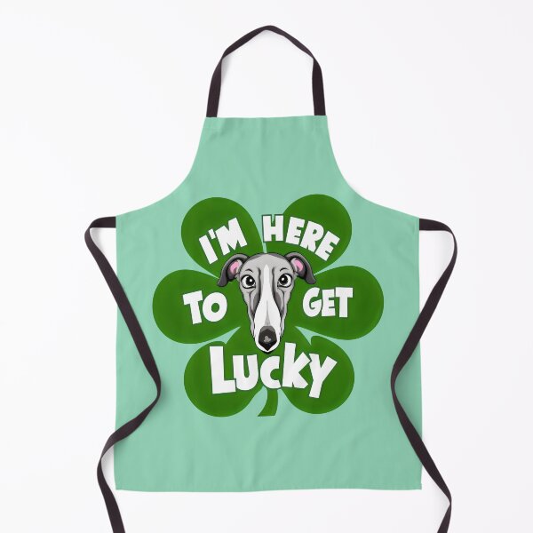 Item preview, I'm Here to Get Lucky Greyhound Dog in Clover Leaf designed and sold by jteart.