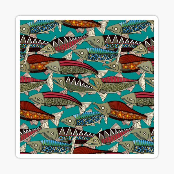 Item preview, Alaskan salmon teal designed and sold by scrummy.
