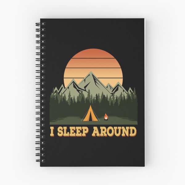 Item preview, I Sleep Around Funny Wilderness Mountain Camping Lover Pun designed and sold by Bad Kitty Designz.