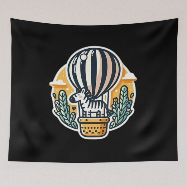 Item preview, Cute zebra in an air balloon  designed and sold by Culmika.