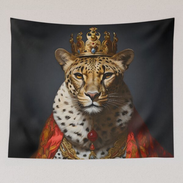 Item preview, Cheetah King Portrait Art designed and sold by ConfettiSkyArt.