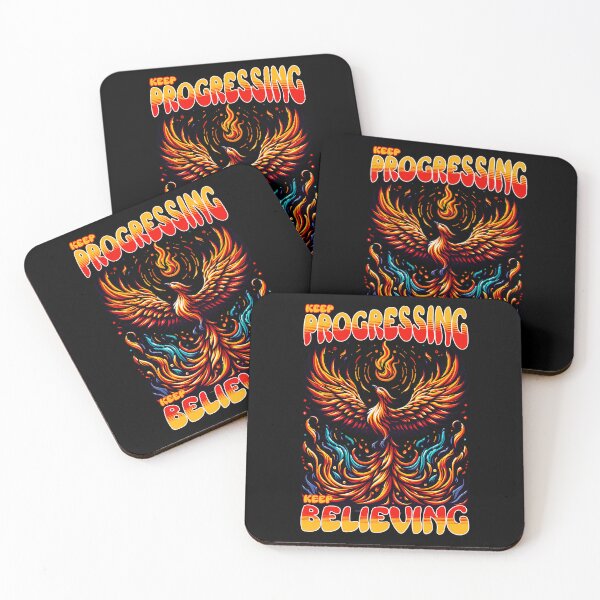 Item preview, Keep Progressing - Keep Believing - Phoenix rises - Motivational slogan designed and sold by JoksterHaven.