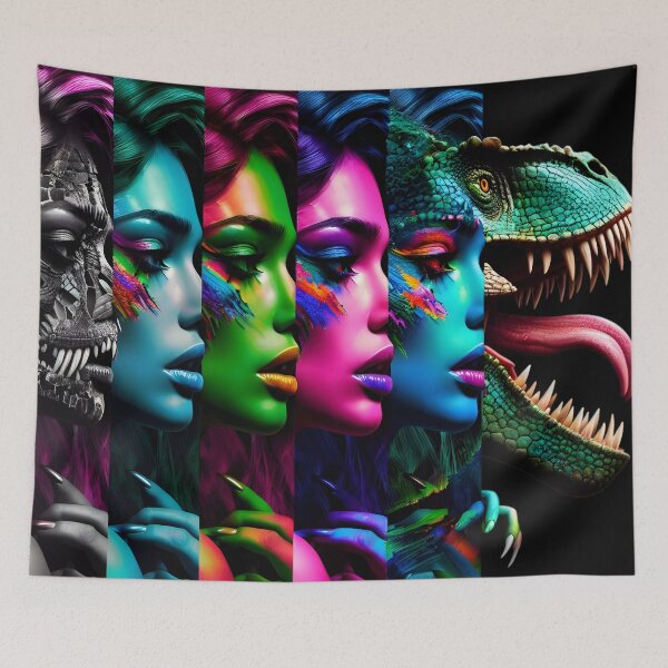 Item preview, Dinosaur Evolution: Chromatic Fusion designed and sold by AI-Only Creations.