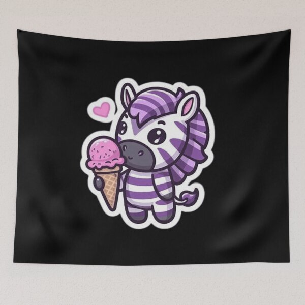 Item preview, Cute zebra with ice cream  designed and sold by Culmika.