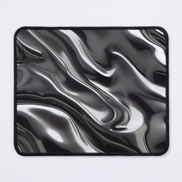 Item preview, Abstract Silver Black Chrome Metallic Pattern designed and sold by TheArtOfPat.