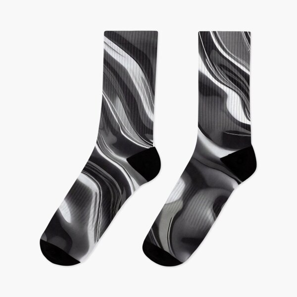 Item preview, Abstract Silver Black Chrome Metallic Pattern designed and sold by TheArtOfPat.