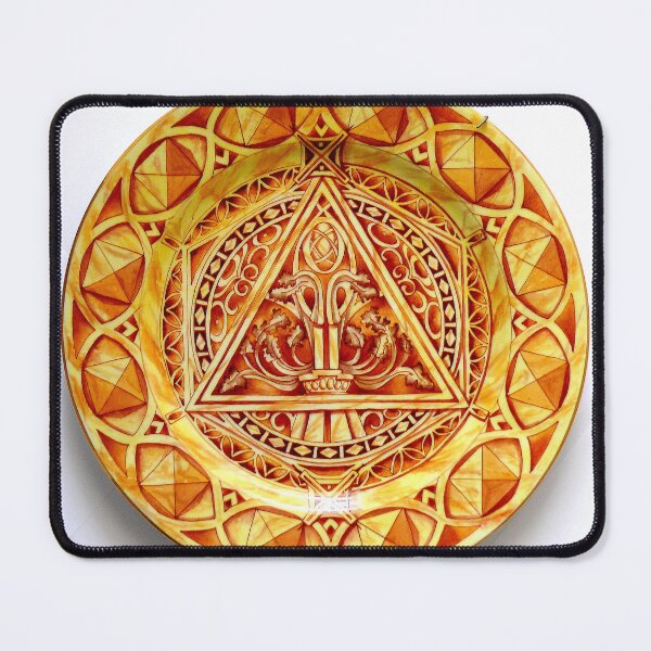 Item preview, golden triangle designed and sold by Tereza Pilar Art.