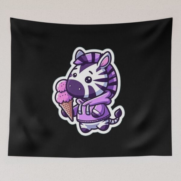 Item preview, Cute zebra with ice cream  designed and sold by Culmika.