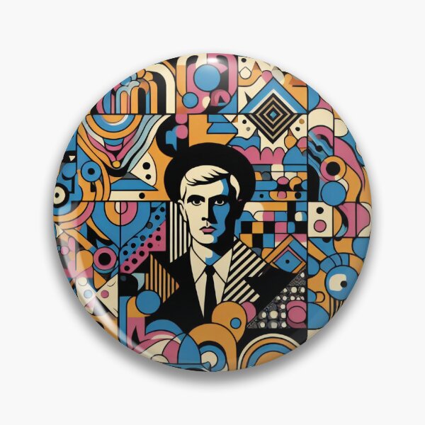 Item preview, Cubist Portrait Retro Vibes in Modern Geometric Montage designed and sold by ArtComixHaven.