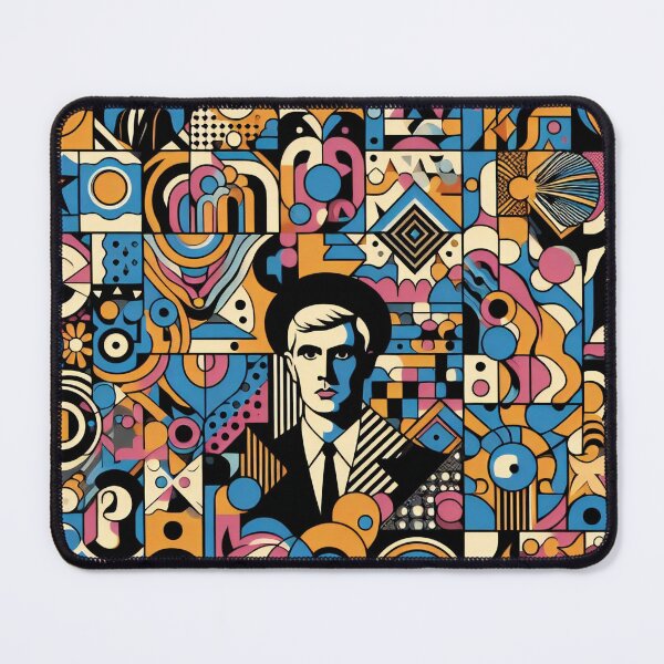 Item preview, Cubist Portrait Retro Vibes in Modern Geometric Montage designed and sold by ArtComixHaven.