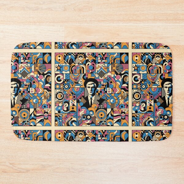 Item preview, Cubist Portrait Retro Vibes in Modern Geometric Montage designed and sold by ArtComixHaven.