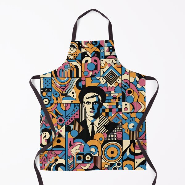 Item preview, Cubist Portrait Retro Vibes in Modern Geometric Montage designed and sold by ArtComixHaven.