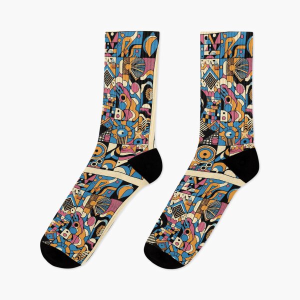 Item preview, Cubist Portrait Retro Vibes in Modern Geometric Montage designed and sold by ArtComixHaven.