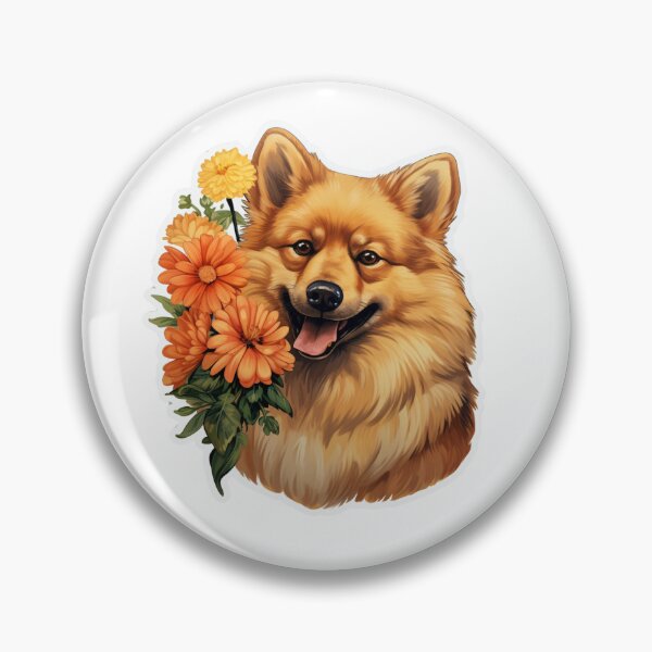 Artikelvorschau, Niedliche Blume Finnischer Spitz Mama Papa Schutzengel Bester Freund Hundepfote entworfen und verkauft von SMARTKIT  DESIGNAGENCY.