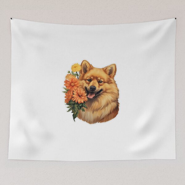 Item preview, Cute Flower Finnish Spitz Mom Dad Guardian Angel Best Friend Doggie Paw designed and sold by SMARTKIT  DESIGNAGENCY.