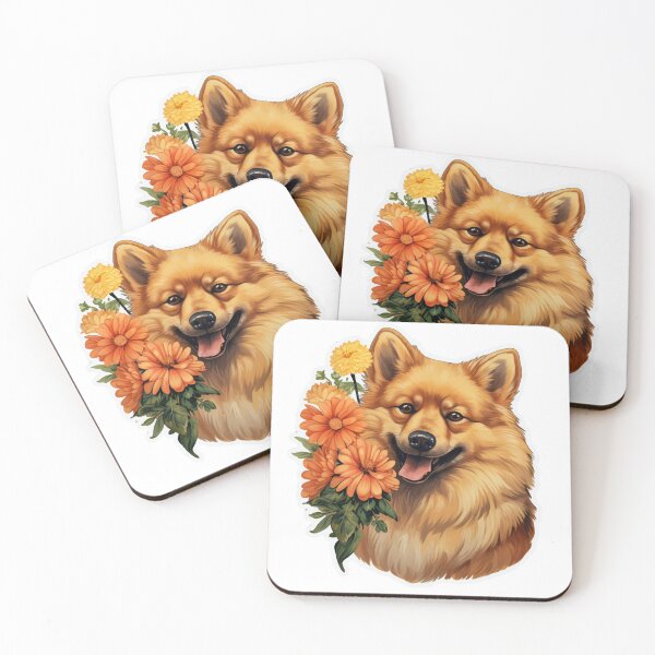 Item preview, Cute Flower Finnish Spitz Mom Dad Guardian Angel Best Friend Doggie Paw designed and sold by SMARTKIT  DESIGNAGENCY.
