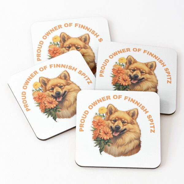 Item preview, Cute Flower Finnish Spitz Mom Dad Guardian Angel Best Friend Doggie Paw designed and sold by SMARTKIT  DESIGNAGENCY.
