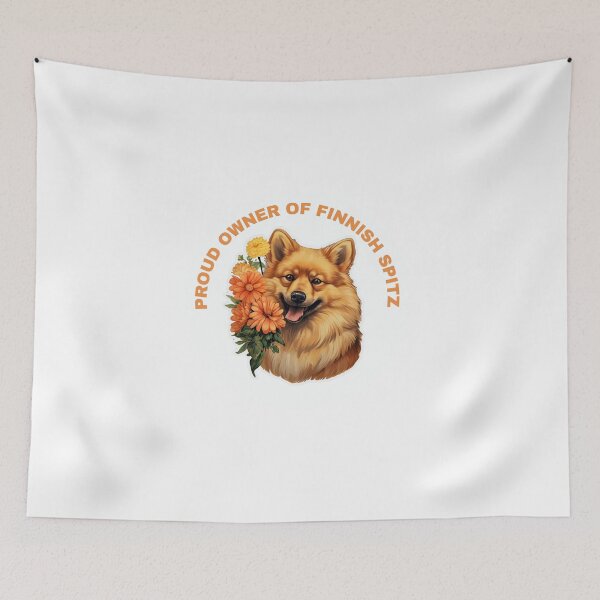 Item preview, Cute Flower Finnish Spitz Mom Dad Guardian Angel Best Friend Doggie Paw designed and sold by SMARTKIT  DESIGNAGENCY.
