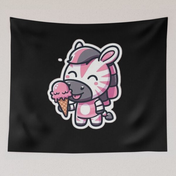 Item preview, Cute zebra with ice cream  designed and sold by Culmika.