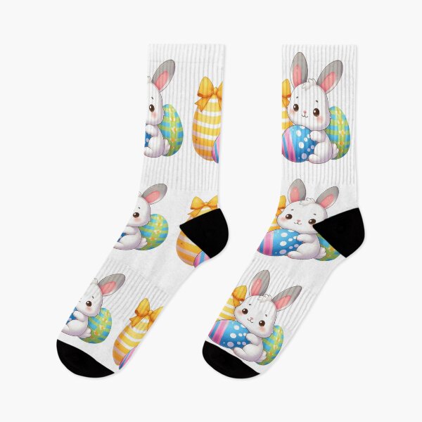 Item preview, Cute Bunny Holding an Easter Egg designed and sold by Delamoon.