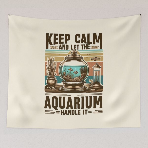 Item preview, Retro Aquarium Relaxation T-Shirt: Keep Calm designed and sold by FinFriends.
