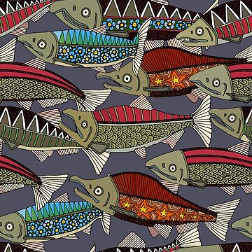 Artwork thumbnail, Alaskan salmon dusk by scrummy