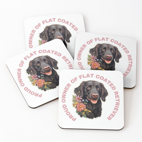 Item preview, Cute Flower Flat Coated Retriever Mom Dad Guardian Angel Best Friend Doggie Paw designed and sold by SMARTKIT  DESIGNAGENCY.