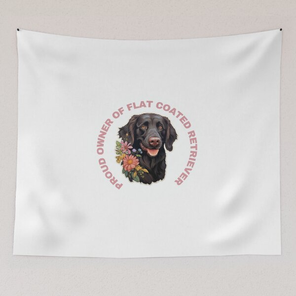 Item preview, Cute Flower Flat Coated Retriever Mom Dad Guardian Angel Best Friend Doggie Paw designed and sold by SMARTKIT  DESIGNAGENCY.