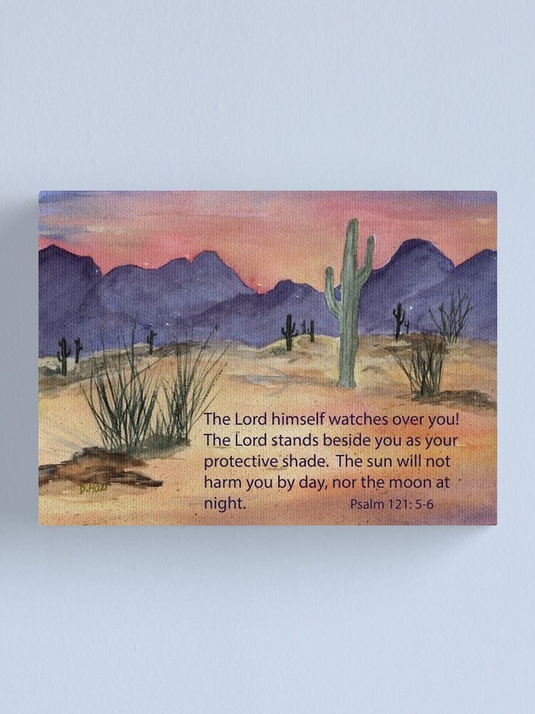 Unser Schutz Psalm 121 5 6 Leinwanddruck Von Dianehall Redbubble