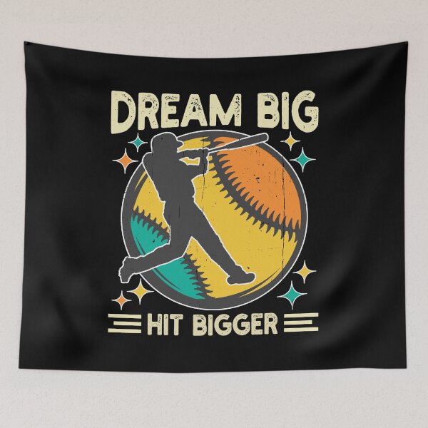 Item preview, Baseball Quote, Dream Big - Hit Bigger, Baseball Player designed and sold by patriotwardrobe.