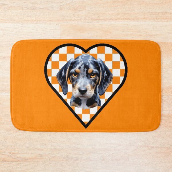 Item preview, Angry Bluetick Coonhound Heart Framed with Checkboard designed and sold by Pickle Wicked Designs.