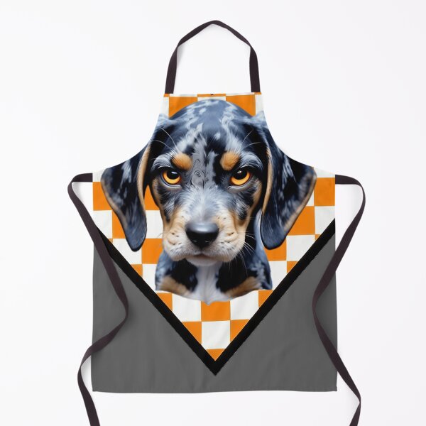 Item preview, Angry Bluetick Coonhound Heart Framed with Checkboard designed and sold by Pickle Wicked Designs.