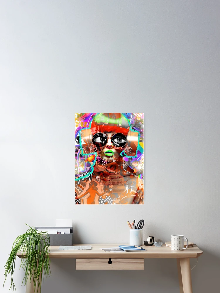 Aperçu 2 sur 3. Poster avec l'œuvre créée et vendue par R0X Designs .