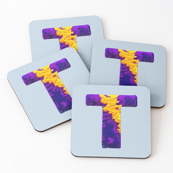 Item preview, letter T, monogram. typography collage. ABC art. gift designed and sold by Minibubb.