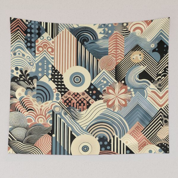 Item preview, Abstract Tapestry A Confluence of Patterns and Textures designed and sold by ArtComixHaven.