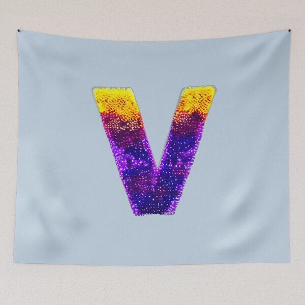 Item preview, letter V, monogram. typography collage. ABC art. gift designed and sold by Minibubb.