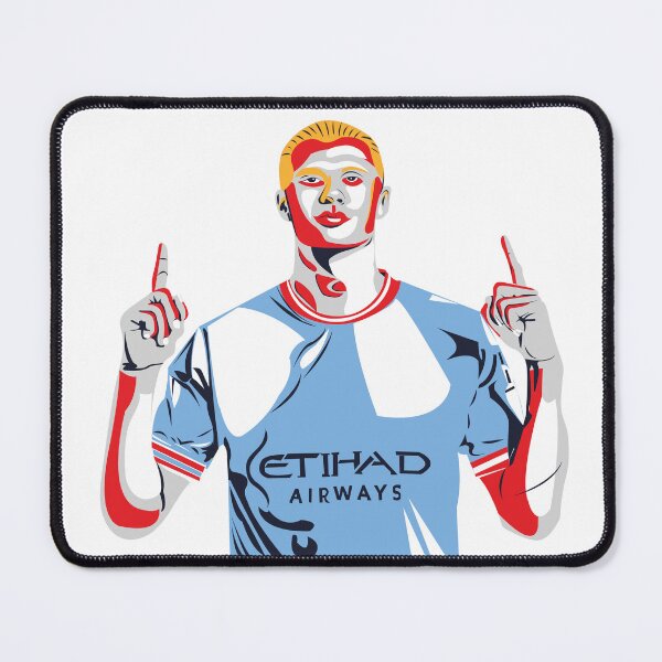 Item preview, Erling Haaland Soccer Art Print designed and sold by Monedesign.