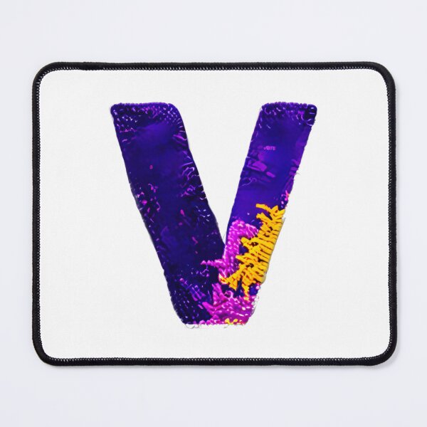 Item preview, letter V, monogram. typography collage. ABC art. gift designed and sold by Minibubb.