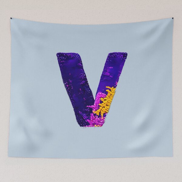 Item preview, letter V, monogram. typography collage. ABC art. gift designed and sold by Minibubb.