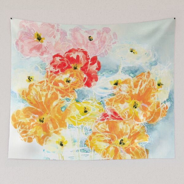Item preview, Colourful Abstract Poppies designed and sold by Judi Parkinson.