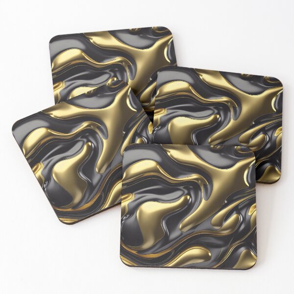 Item preview, Abstract Black And Gold Metallic Pattern designed and sold by TheArtOfPat.