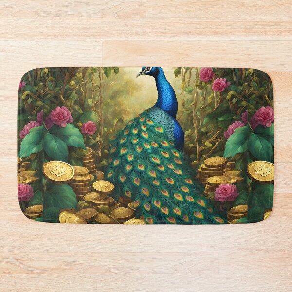 Item preview, Beautiful Blue Peacock and gold  designed and sold by Sugar Wisdom .
