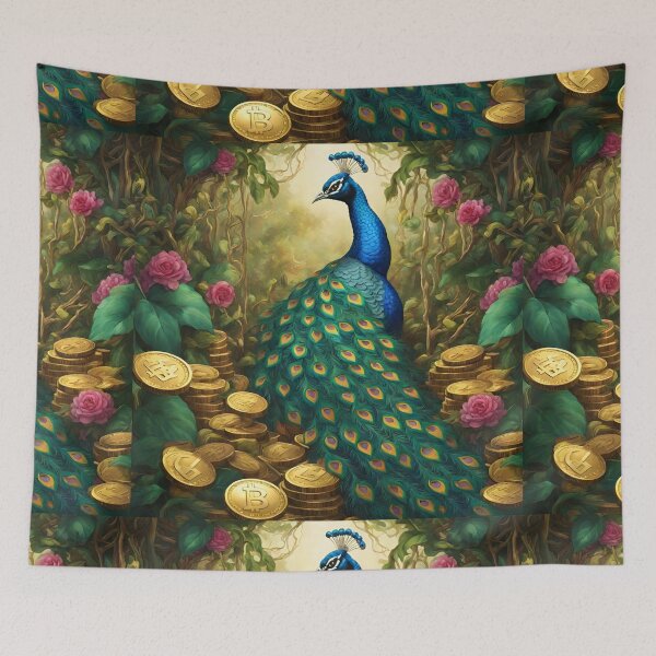 Item preview, Beautiful Blue Peacock and gold  designed and sold by Sugar Wisdom .