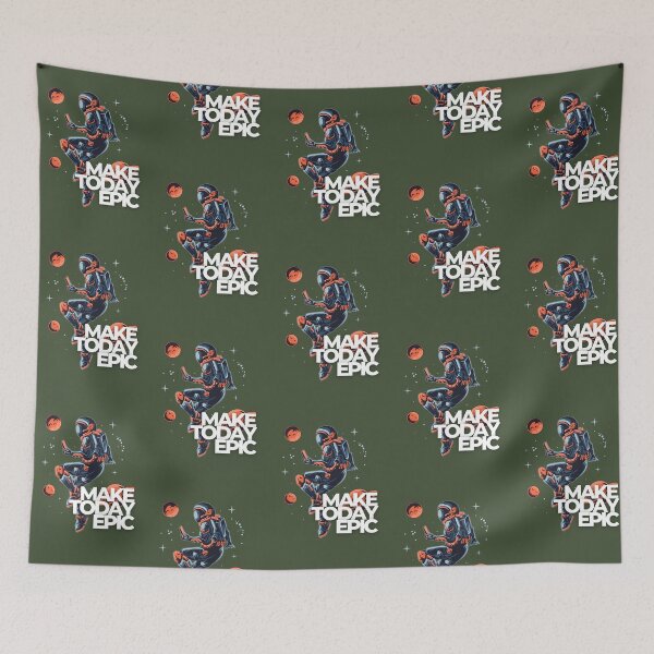 Item preview, Make Today Epic | Astronaut Illustration | Green Background designed and sold by RM-Journey.