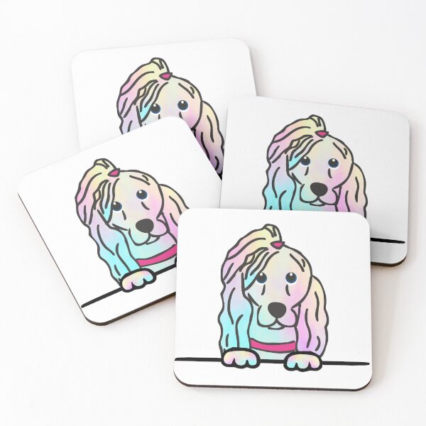 Item preview, Tie Dye Dog With Pony Tail designed and sold by m2inspiration.